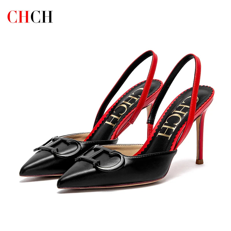 CHCH Women's 9CM Pointed-Toe Strappy High Heels | Sexy Bridal Party & Wedding Shoes