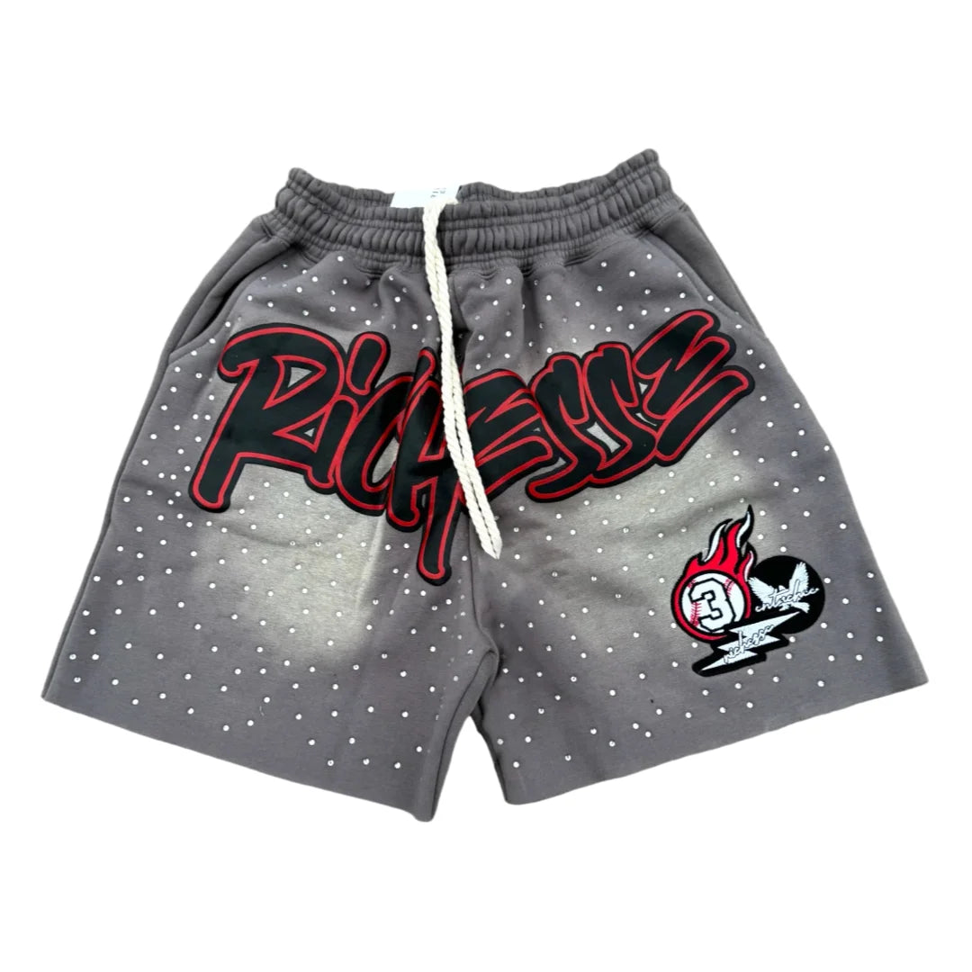 Men's Y2K Graphic Star & Letter Mesh Streetwear Shorts