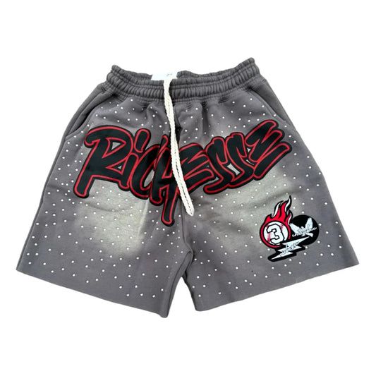 Men's Y2K Graphic Star & Letter Mesh Streetwear Shorts