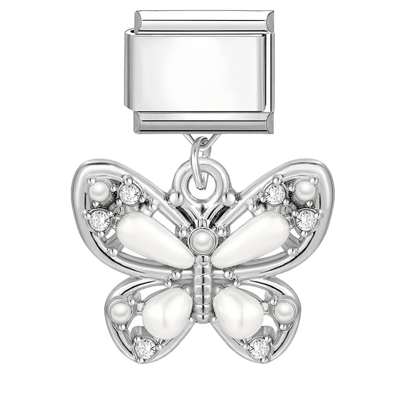9mm Stainless Steel Italian Charm Links for DIY Modular Bracelets
