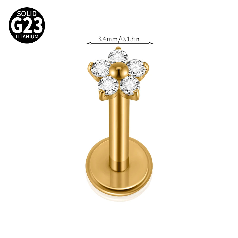 Lumière Pure™ ASTM Flower Zirconia Piercing Jewelry