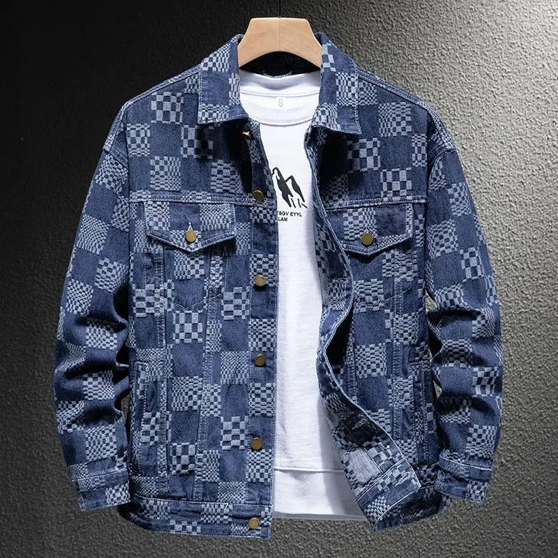 Men's Plaid Jacquard Thick Autumn/Winter Casual Jacket