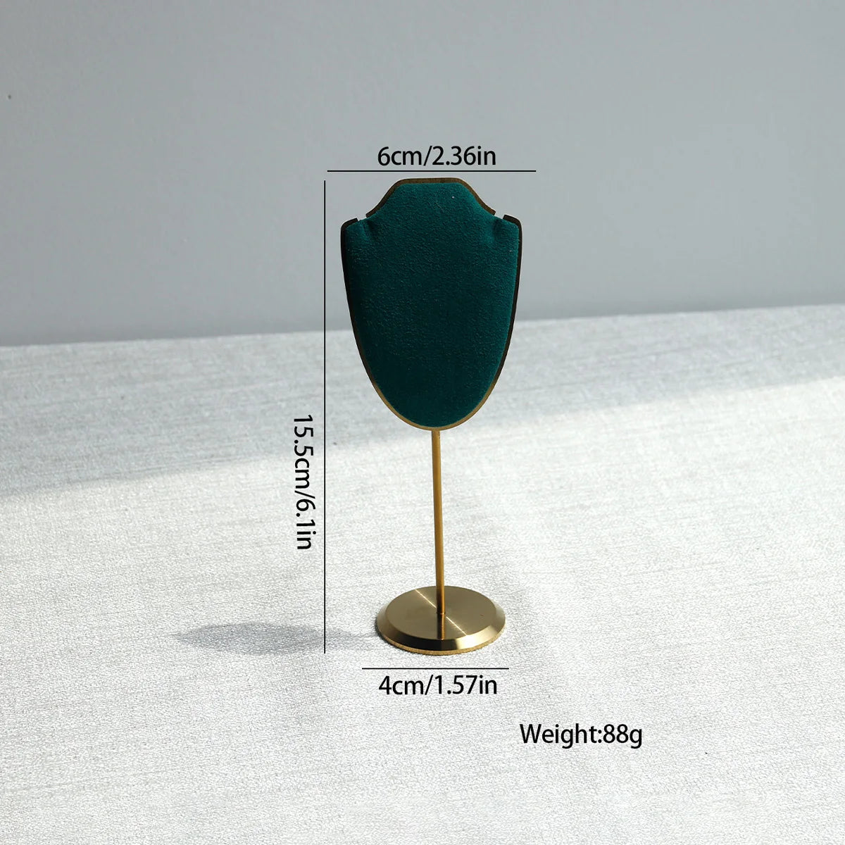 Mini Necklace Display Stand & Velvet Jewelry Bust Rack