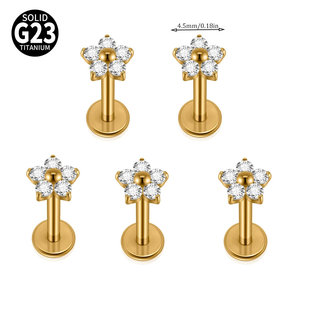 Lumière Pure™ ASTM Flower Zirconia Piercing Jewelry