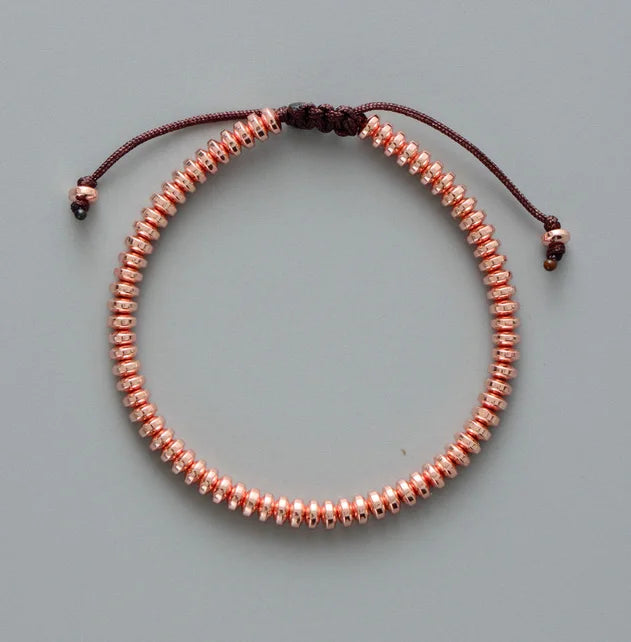Unisex Gold-Plated Beaded Adjustable Friendship & Couple Bracelet