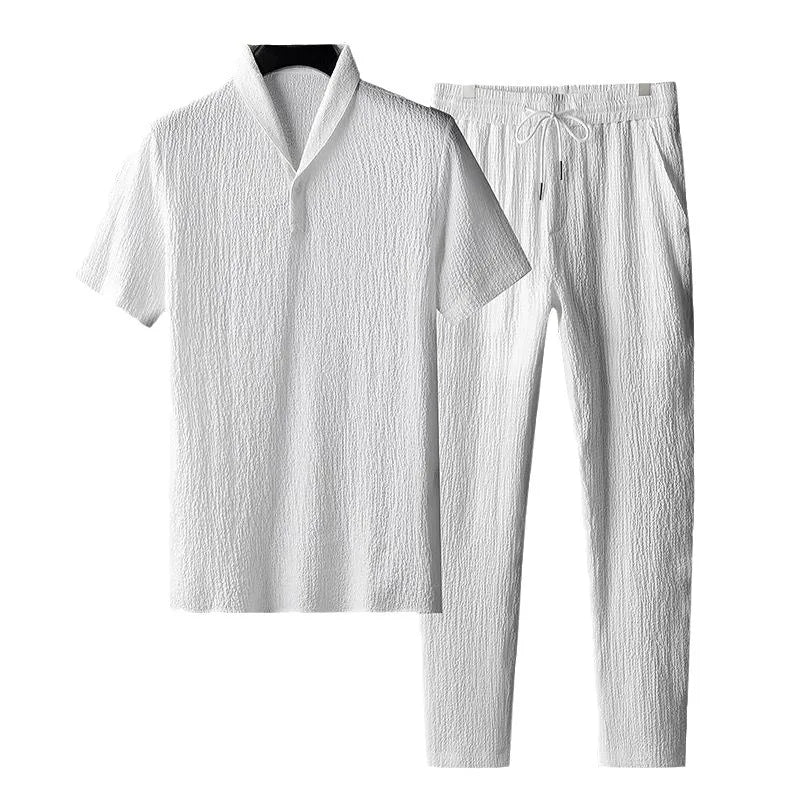 Men's Lightweight Solid Color T-Shirt & Jogger Pants Set