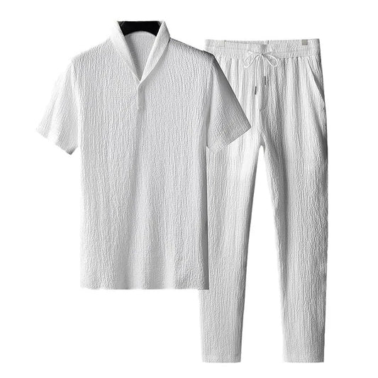 Men's Lightweight Solid Color T-Shirt & Jogger Pants Set