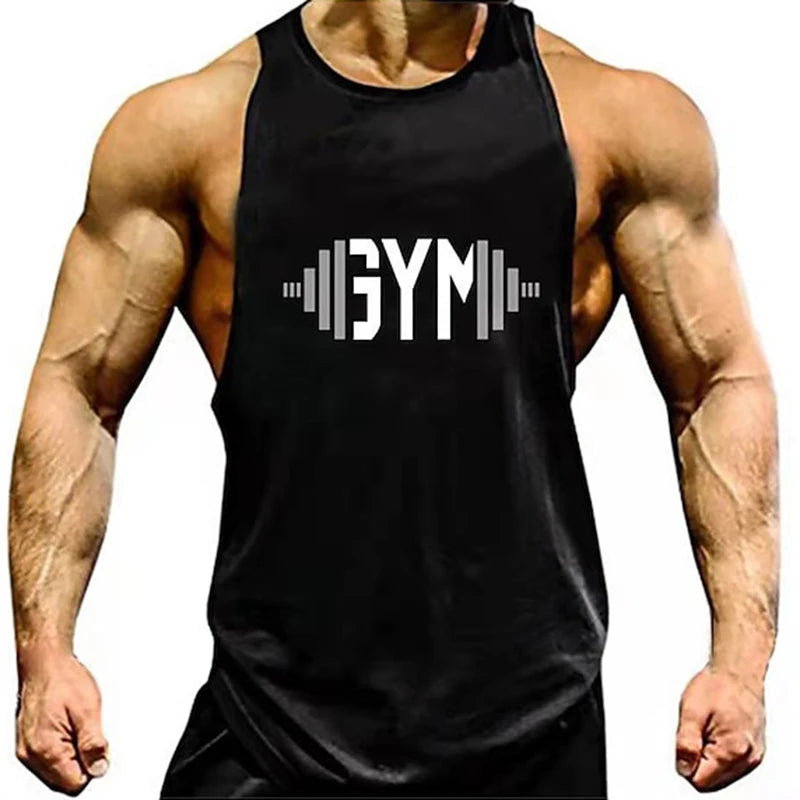 Men’s Athletic Graphic Tank Top – Sleeveless Gym & Workout Vest