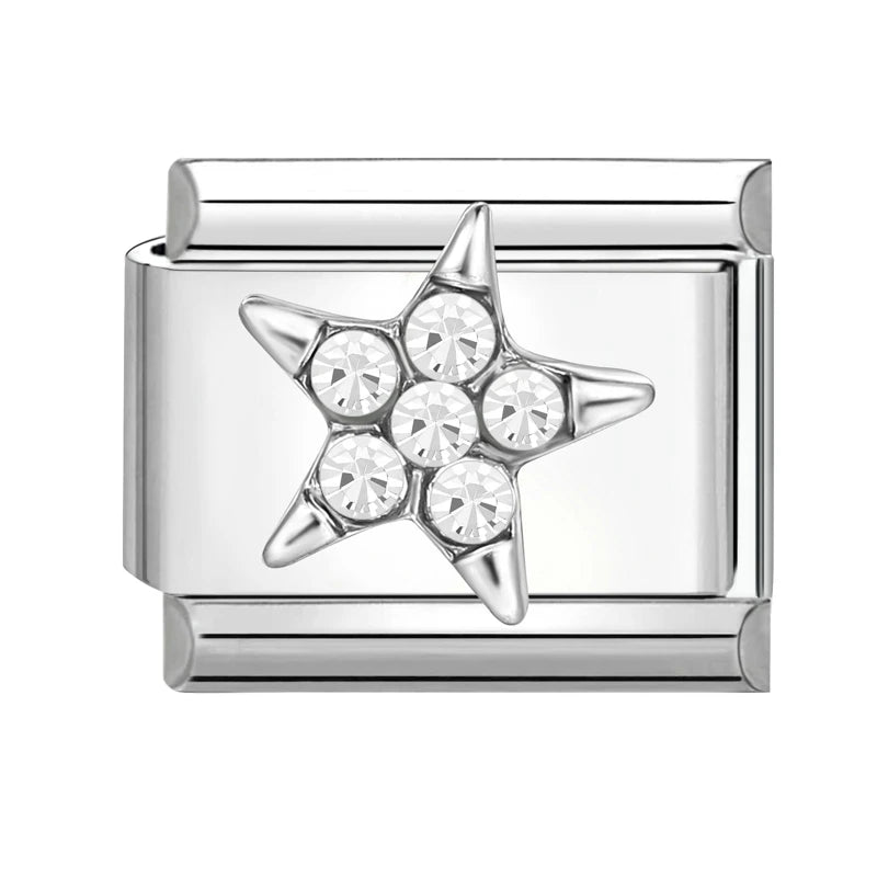 9mm Stainless Steel Italian Charm Links for DIY Modular Bracelets