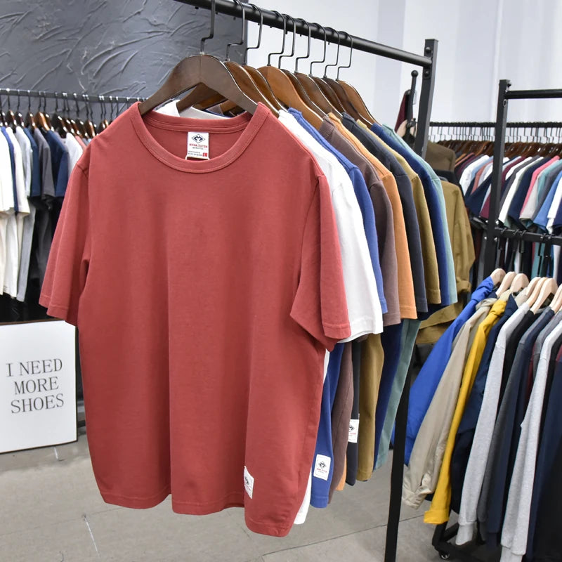 Men's Vintage Washed 100% Cotton Crewneck T-Shirt