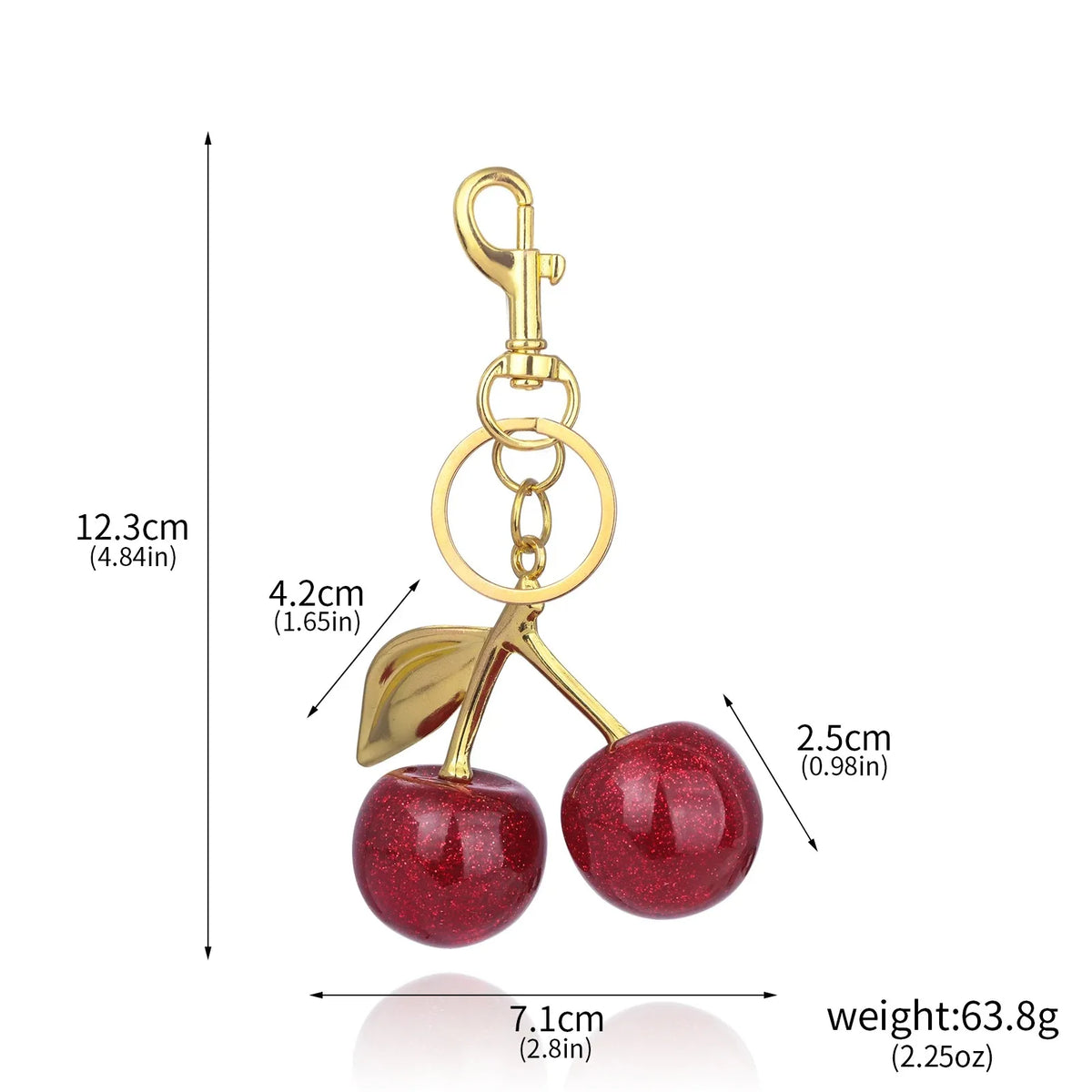 6-Piece Cherry Bag Charm & Pendant Set for Women's Handbags, Totes & Keychains