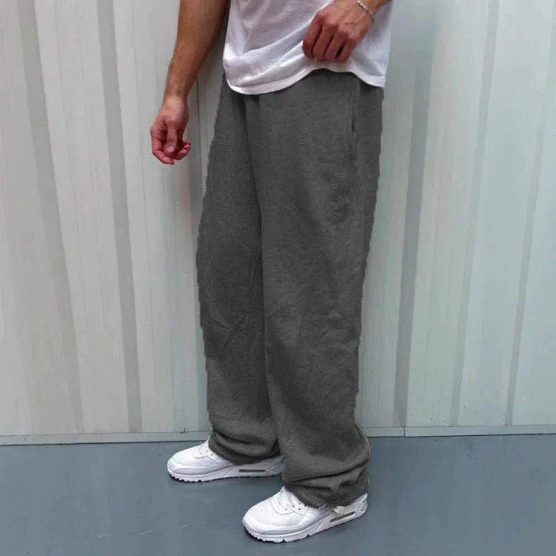 Unisex Wide-Leg Straight Sweatpants – Loose Fit Streetwear Joggers
