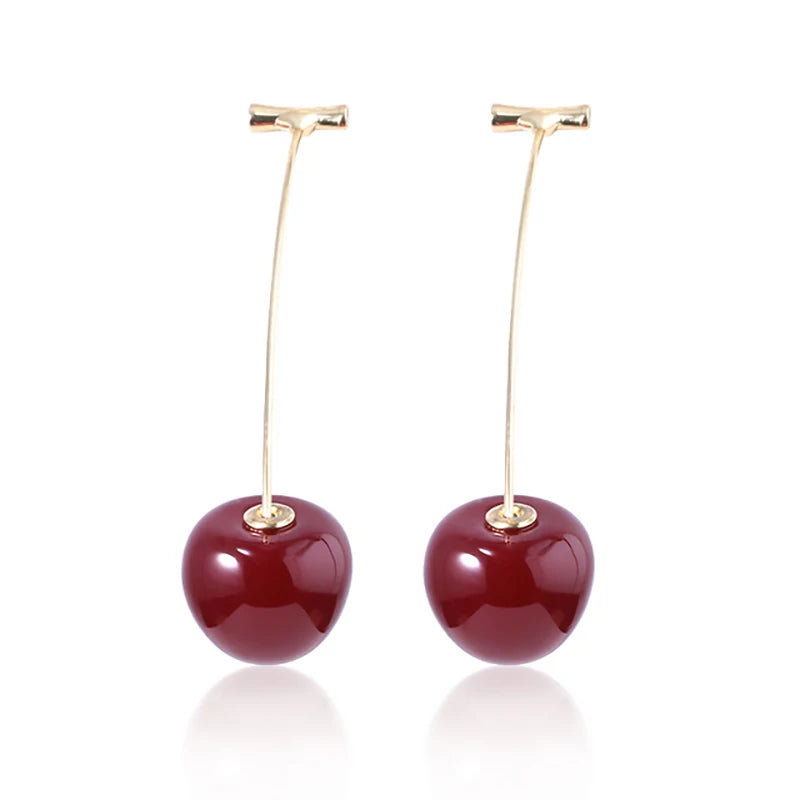 Delicious Red Fruit Crystal Cherry Pendant Keychain | Coach Bag Charm & Jewelry Gift