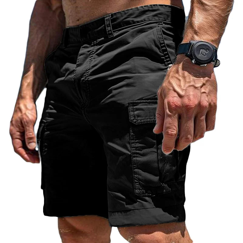 Men's Multi-Pocket Tactical Cargo Shorts – Durable Beach & Casual Workwear