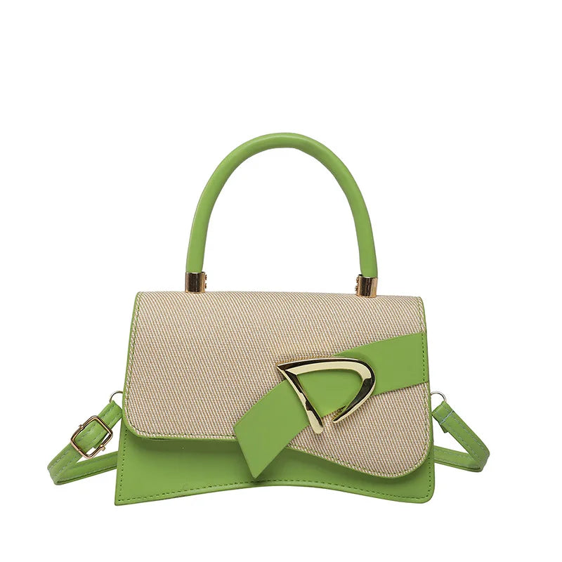 Women's Color-Block Spliced Crossbody Bag & Handheld Small Square Bag