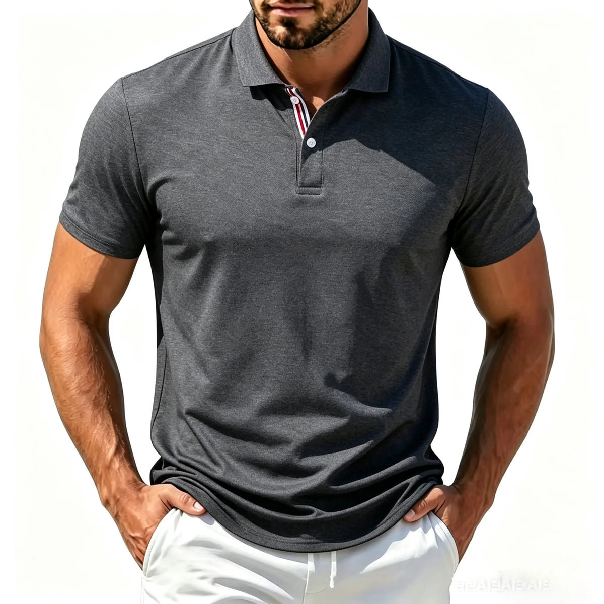 Men's Breathable Mesh Short-Sleeve Polo T-Shirt