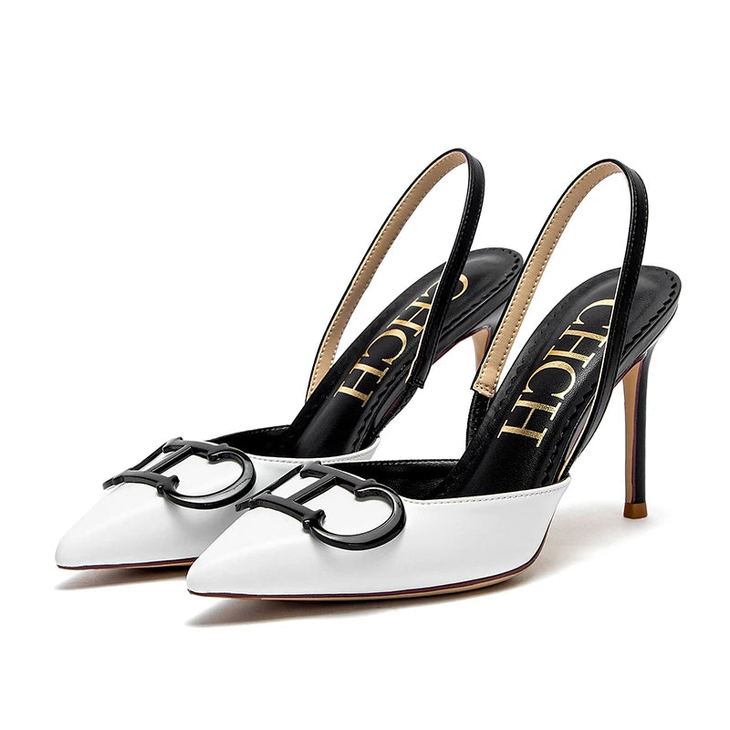 CHCH Women's 9CM Pointed-Toe Strappy High Heels | Sexy Bridal Party & Wedding Shoes
