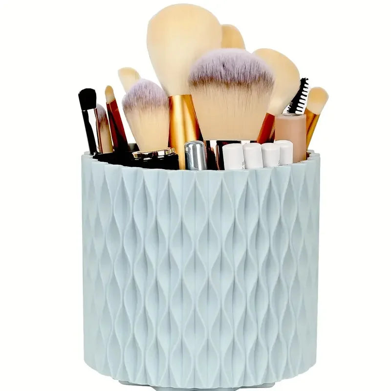 Makeup Brushes Holder 360° Rotating Organizer 5 Slot Multi-Functional Desk Storage Cosmetics Storage for Vanity Desktop Bathroom