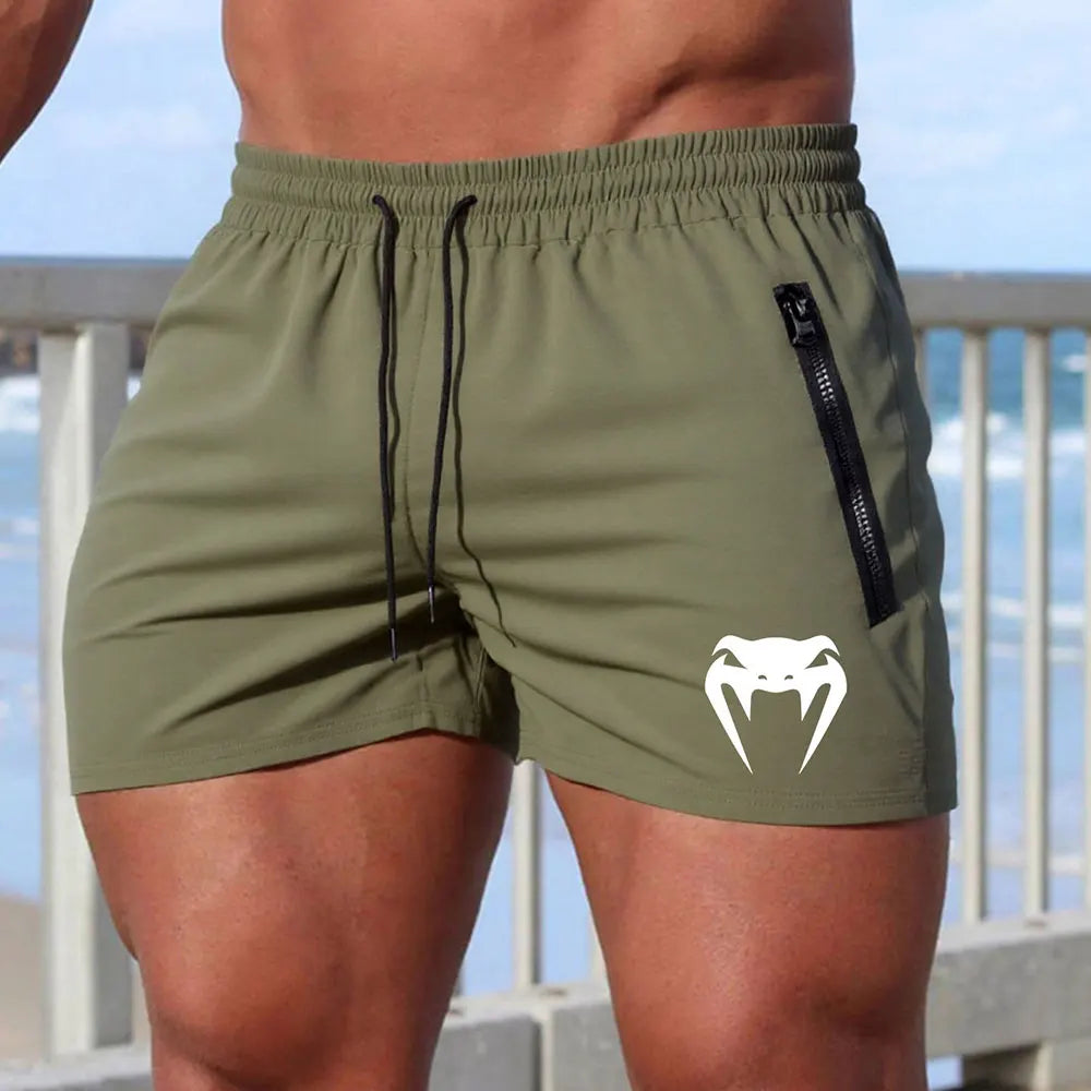 Men’s Snake Print Swimming Trunks – Quick-Dry Summer Beach Shorts