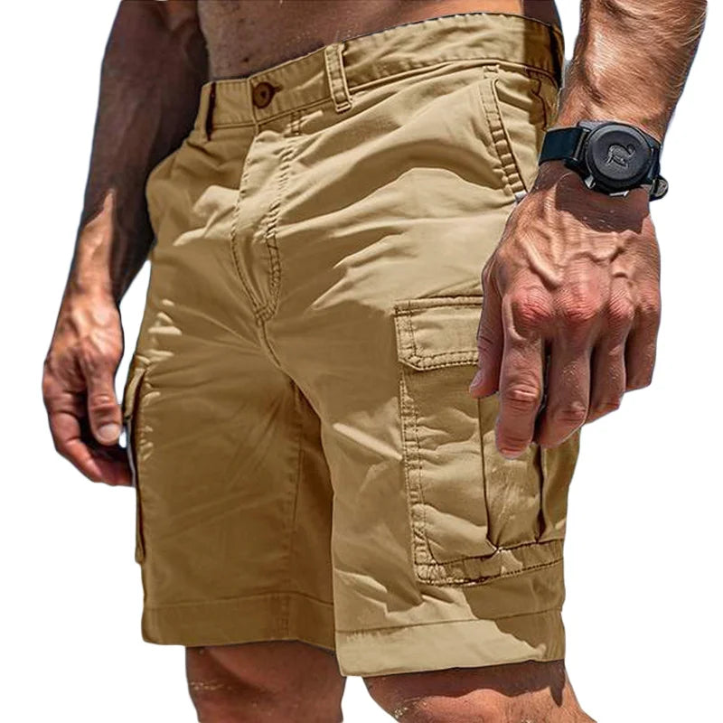 Men's Multi-Pocket Tactical Cargo Shorts – Durable Beach & Casual Workwear