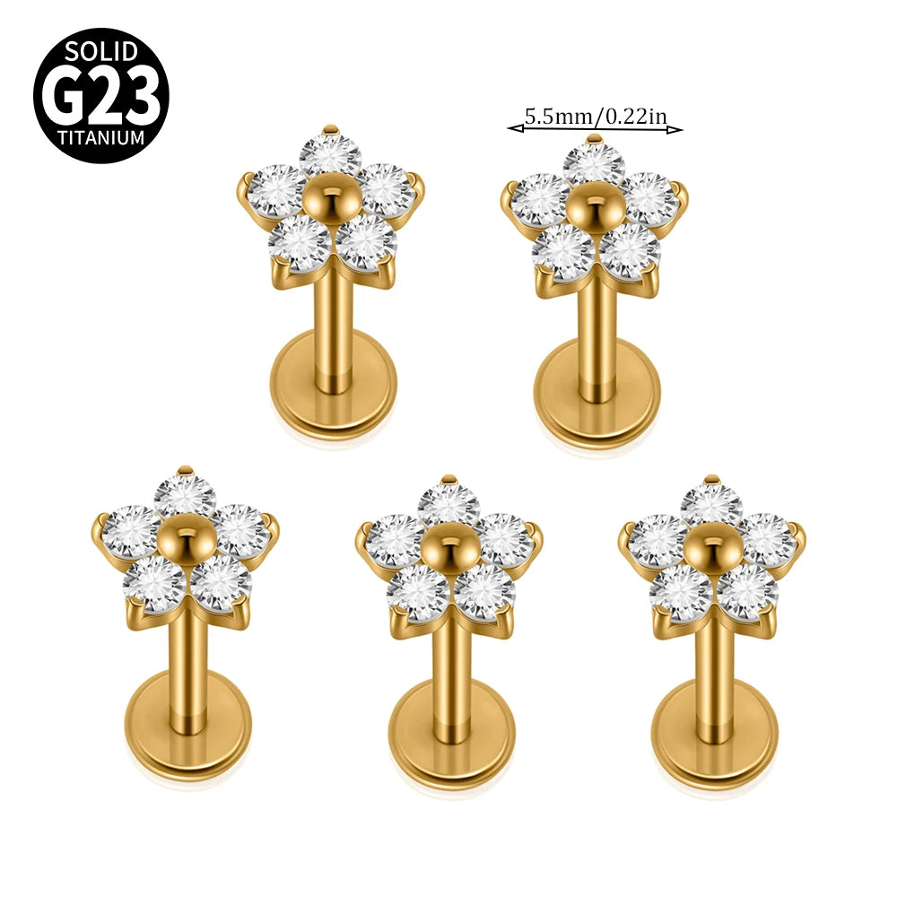 Lumière Pure™ ASTM Flower Zirconia Piercing Jewelry