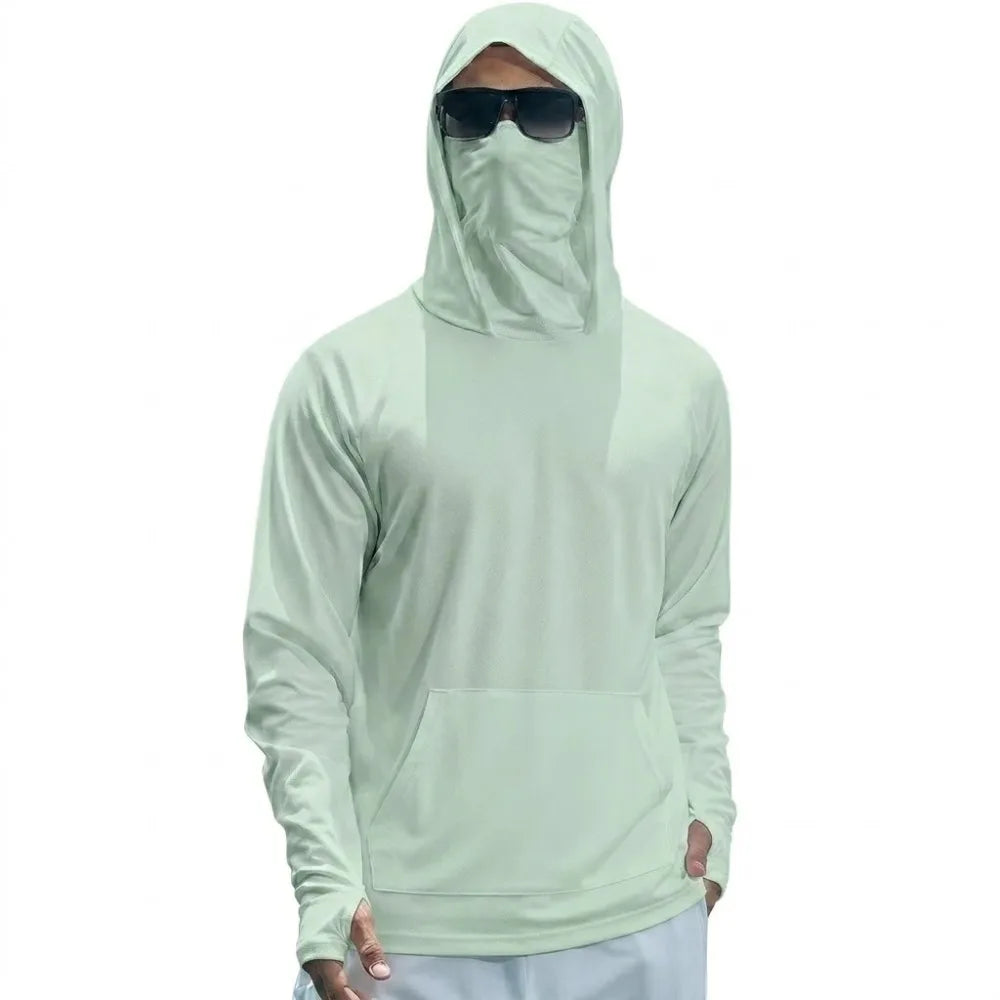 Men’s UPF 50+ Sun Protection Hoodie – Quick-Dry Performance Fishing & Outdoor Shirt