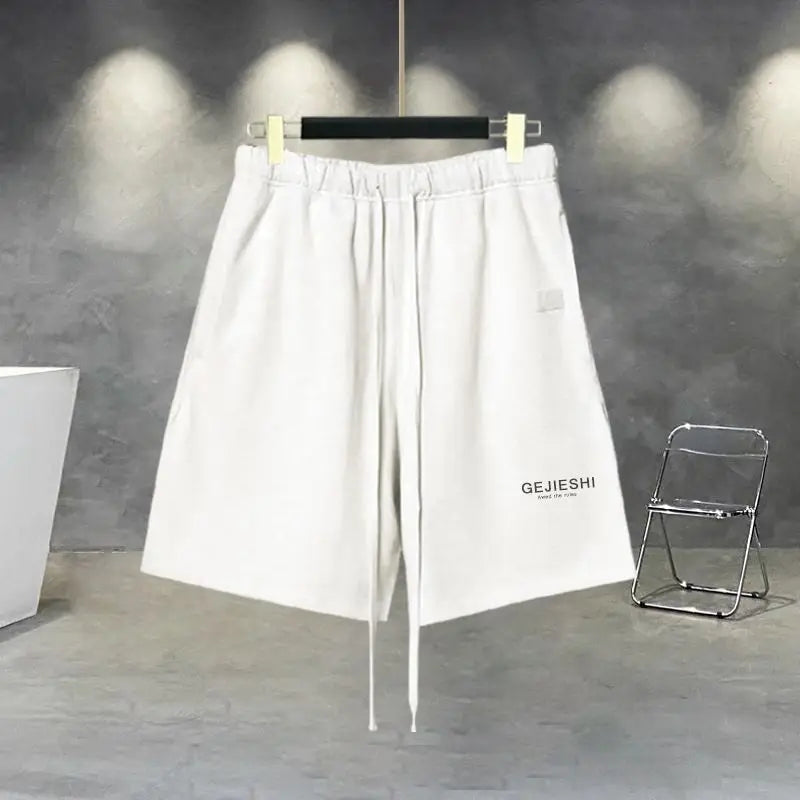 Men's Korean Streetwear Loose Sports Shorts Set