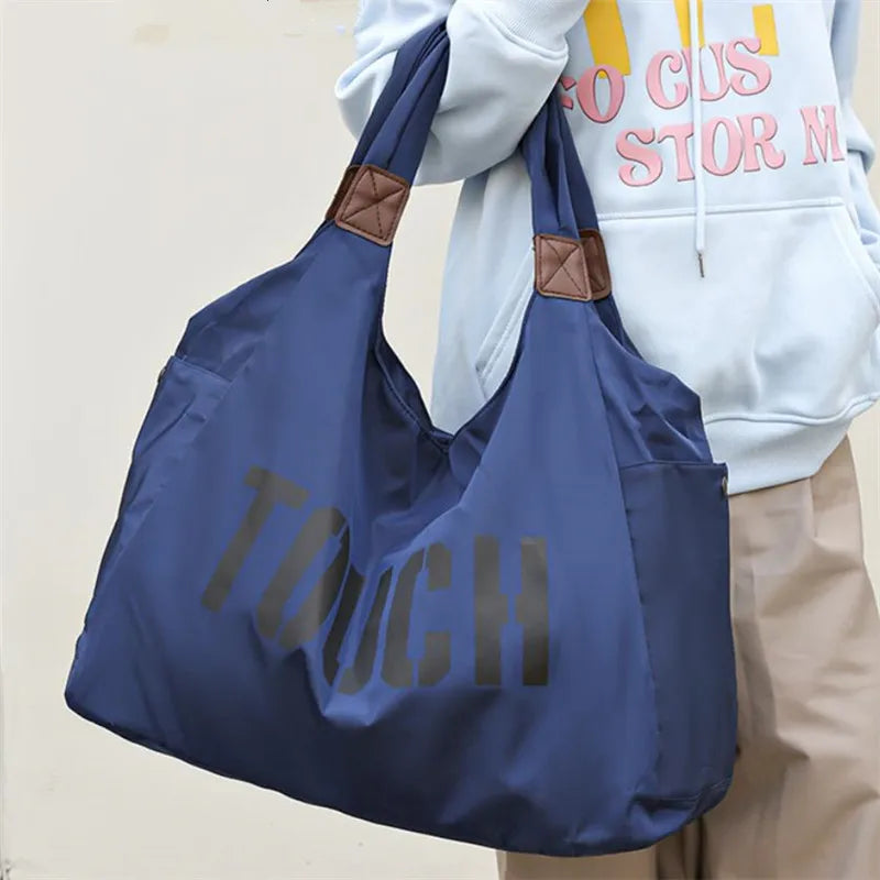 Women's Lightweight Oxford Large Capacity Travel Tote & Yoga Shoulder Bag
