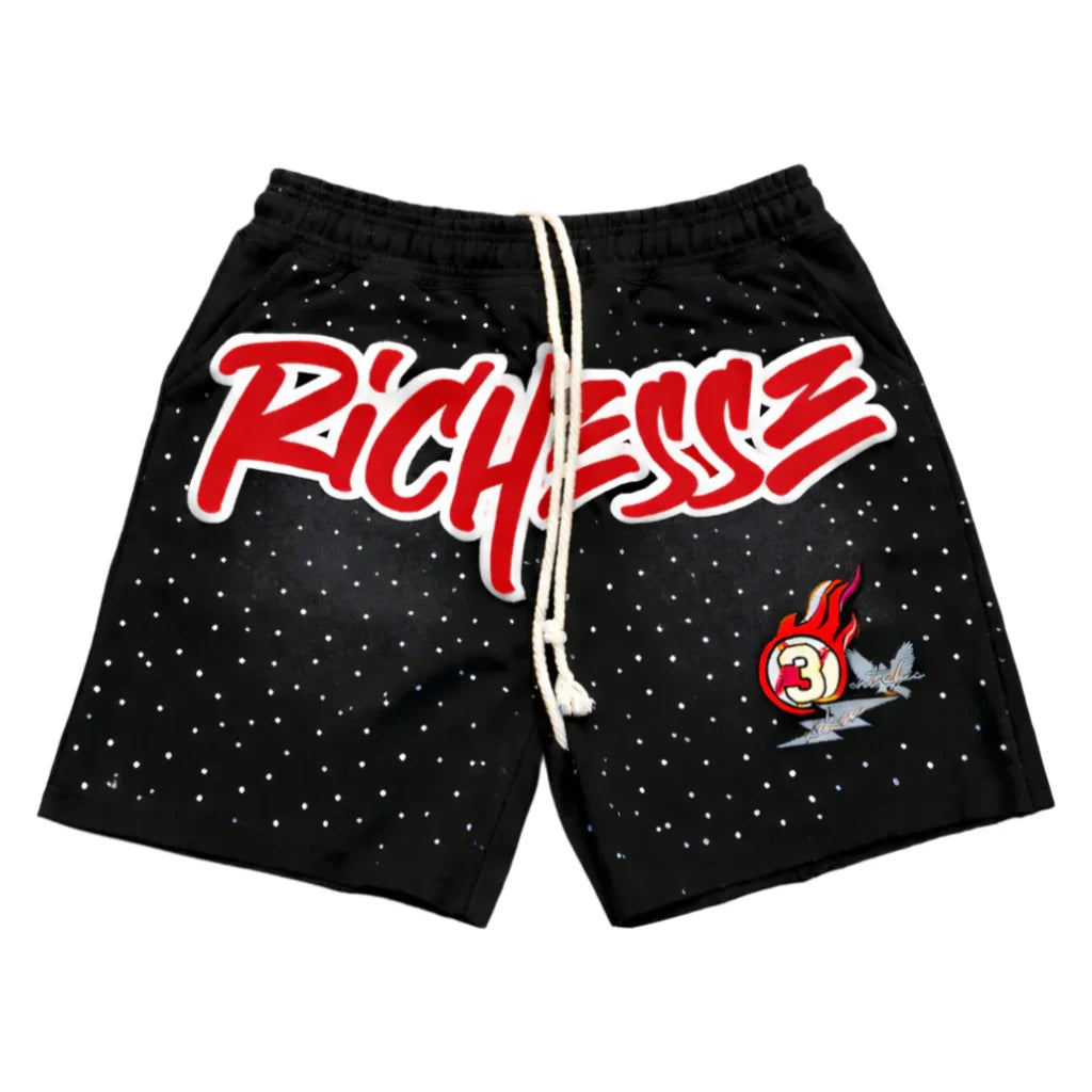 Men's Y2K Graphic Star & Letter Mesh Streetwear Shorts