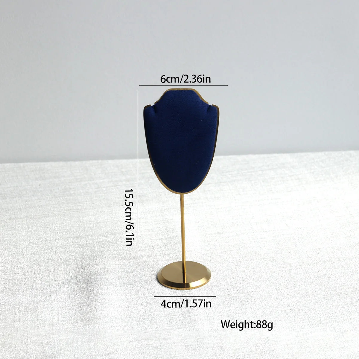 Mini Necklace Display Stand & Velvet Jewelry Bust Rack