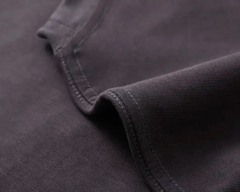 Cotton 600G Heavyweight Pure Cotton Short Sleeved T-shirt for Men and Women Half Sleeved Summer Solid Color Thick Loose T-shirt