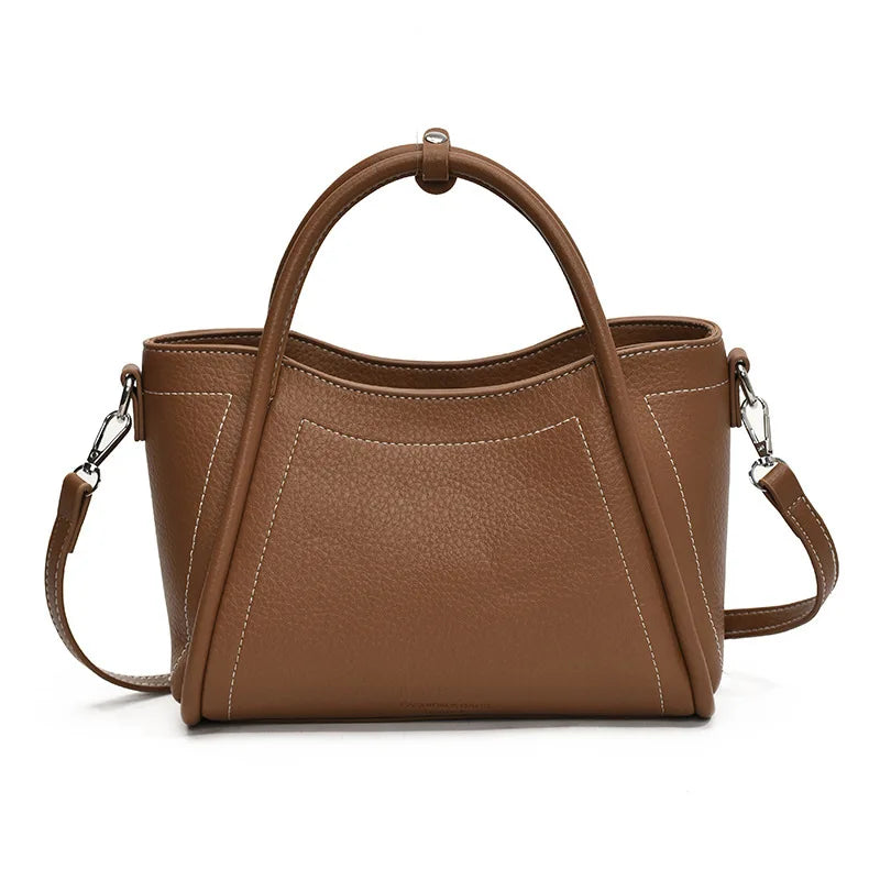 Women's Classic Black PU Leather Shoulder & Crossbody Bag