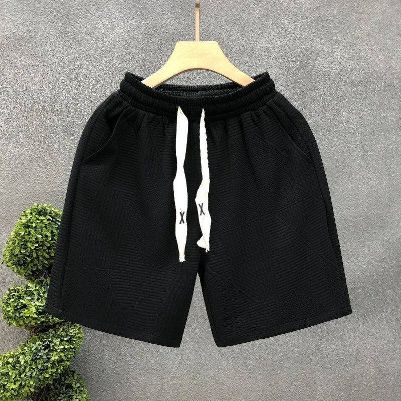 Men's Minimalist Dark Patterned Casual Sweatshorts