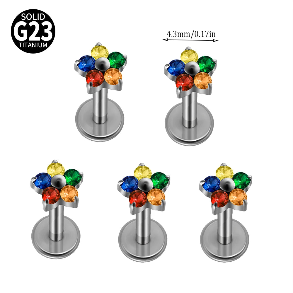 Lumière Pure™ ASTM Flower Zirconia Piercing Jewelry