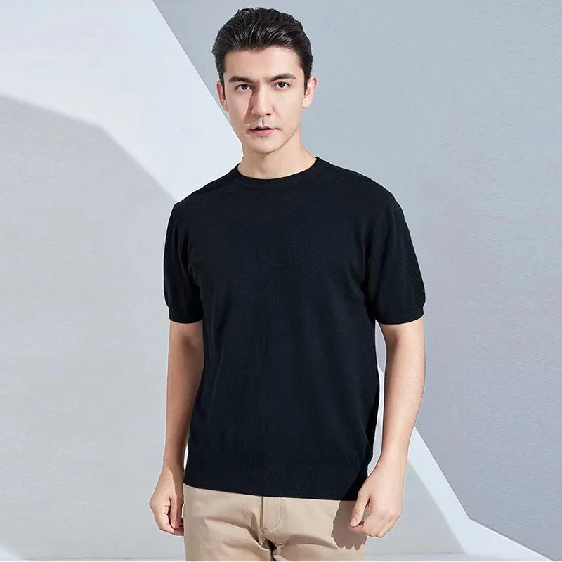 Men's Superfine Merino Wool Quick-Dry Short-Sleeve T-Shirt