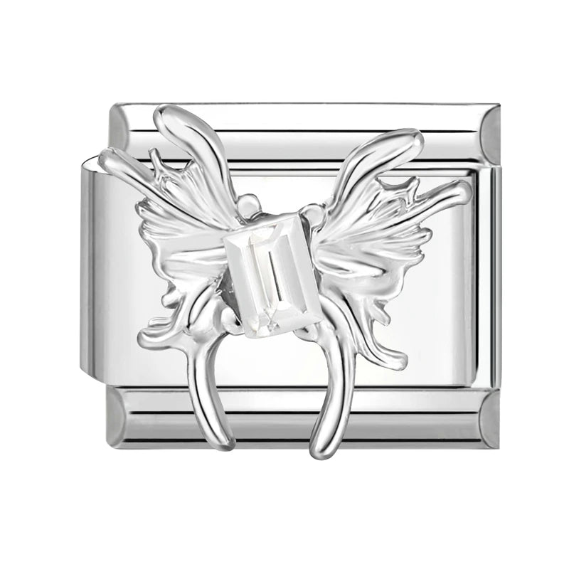 9mm Stainless Steel Italian Charm Links for DIY Modular Bracelets