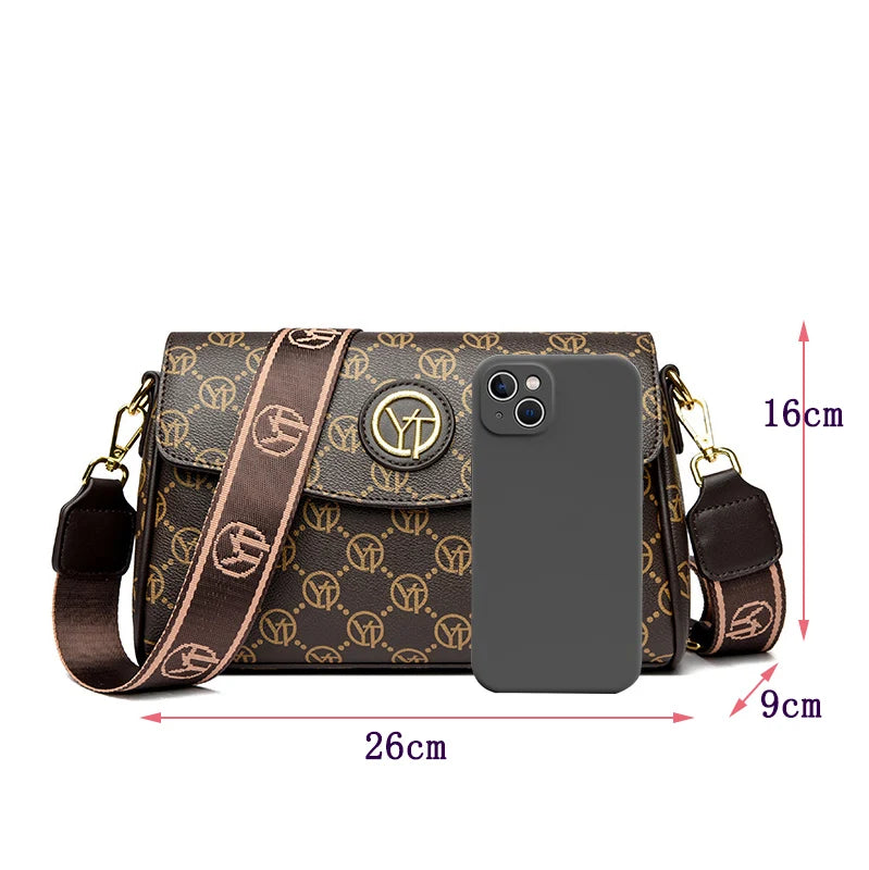 Women's Luxury Shoulder & Crossbody Bag with Matching Round Coin Purse