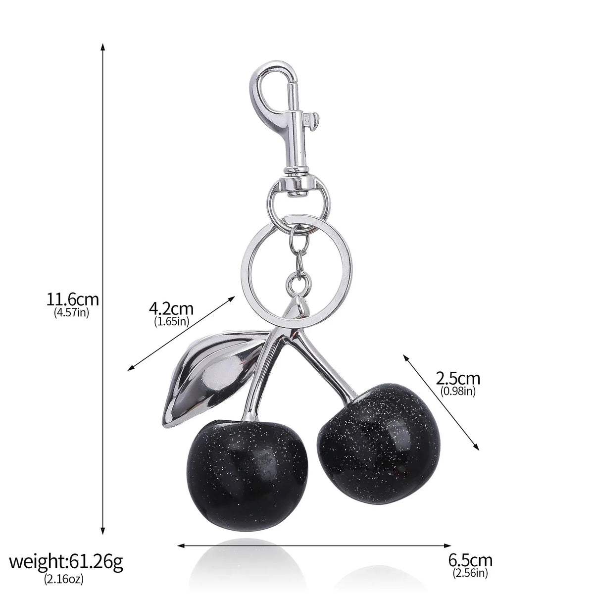 6-Piece Cherry Bag Charm & Pendant Set for Women's Handbags, Totes & Keychains