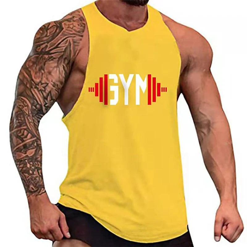 Men’s Athletic Graphic Tank Top – Sleeveless Gym & Workout Vest