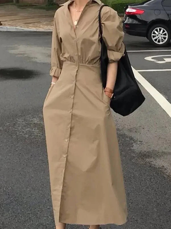 Women's Asymmetrical One-Shoulder Ruched Maxi Dress with Side Slit