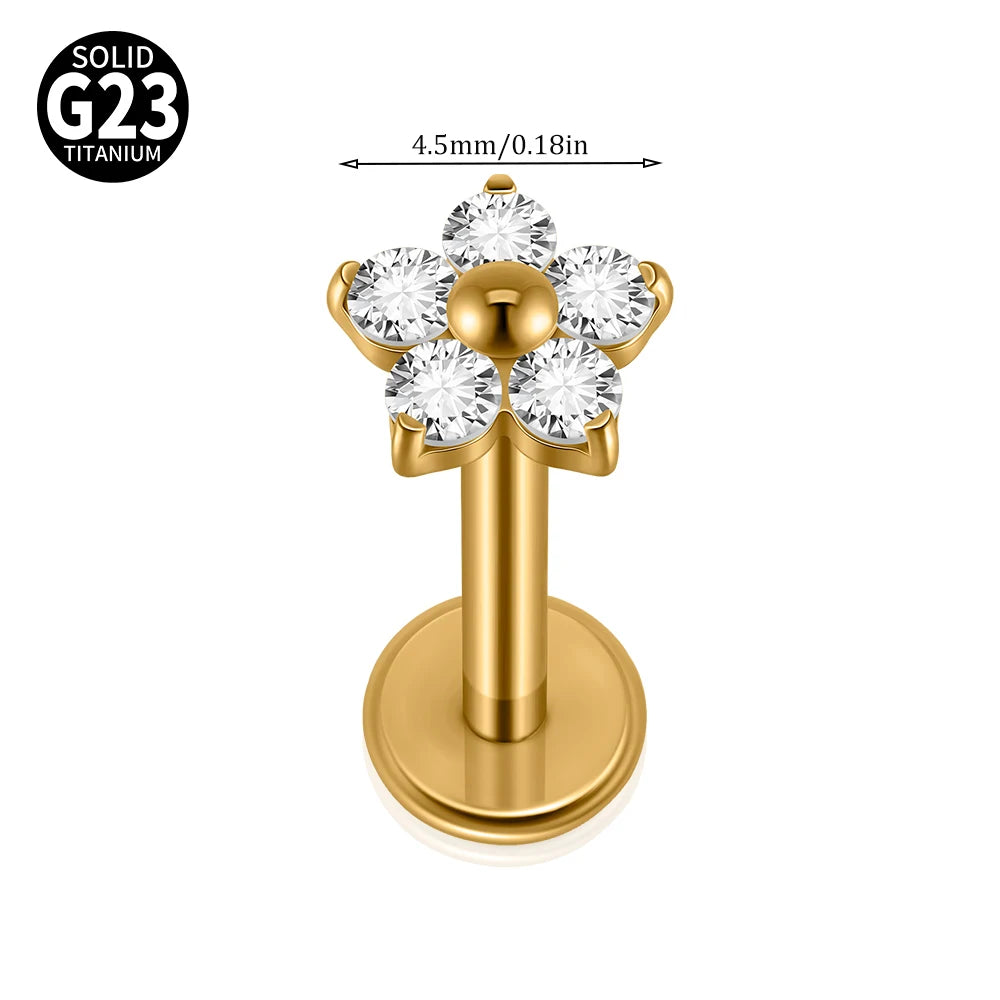Lumière Pure™ ASTM Flower Zirconia Piercing Jewelry