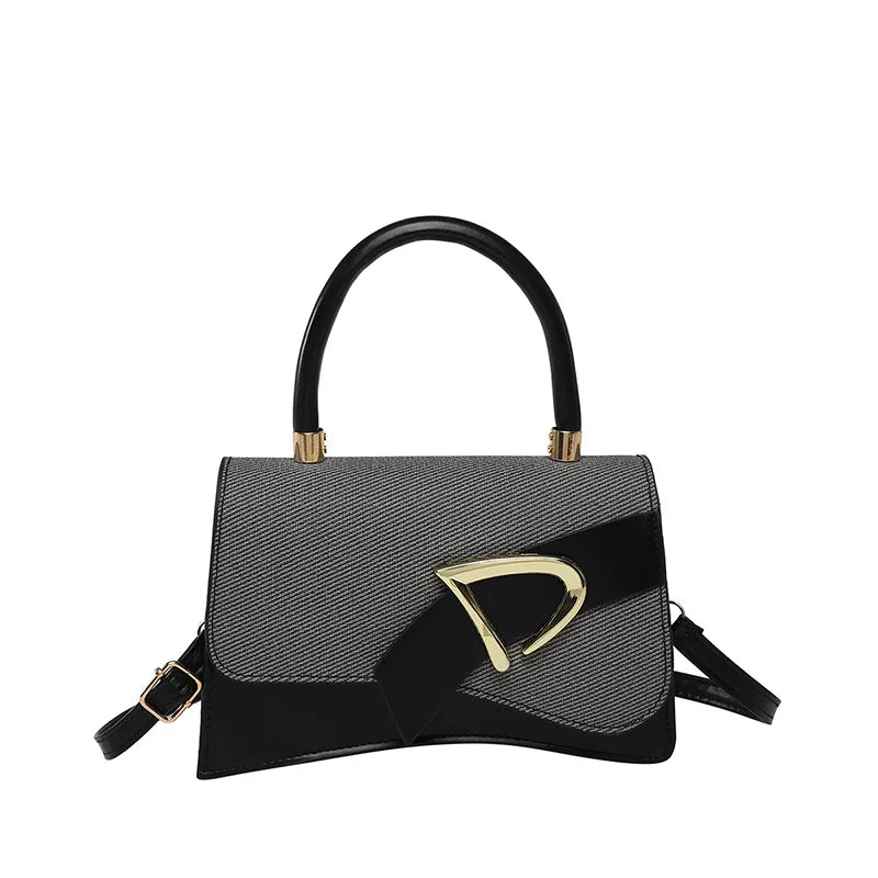 Women's Color-Block Spliced Crossbody Bag & Handheld Small Square Bag