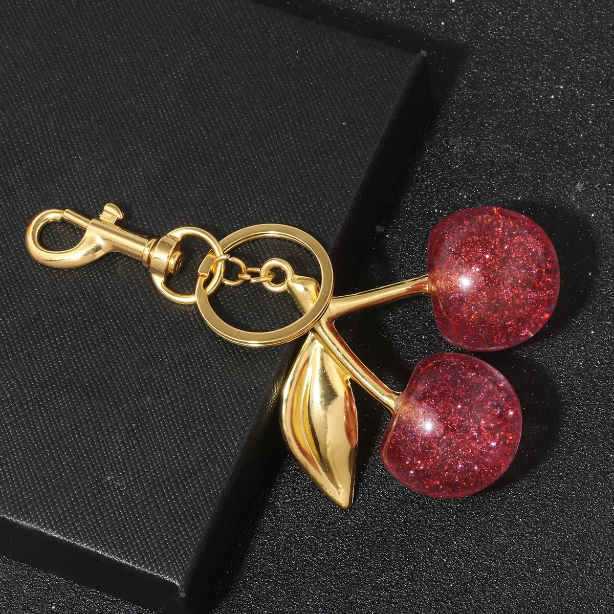 6-Piece Cherry Bag Charm & Pendant Set for Women's Handbags, Totes & Keychains