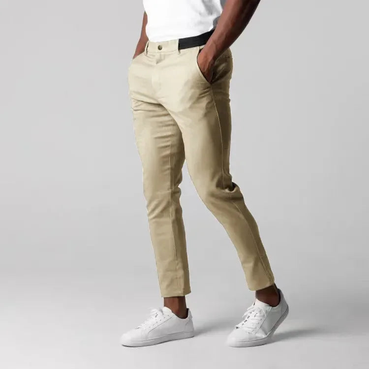 Men's Slim-Fit Ankle-Length Active Chino Pants