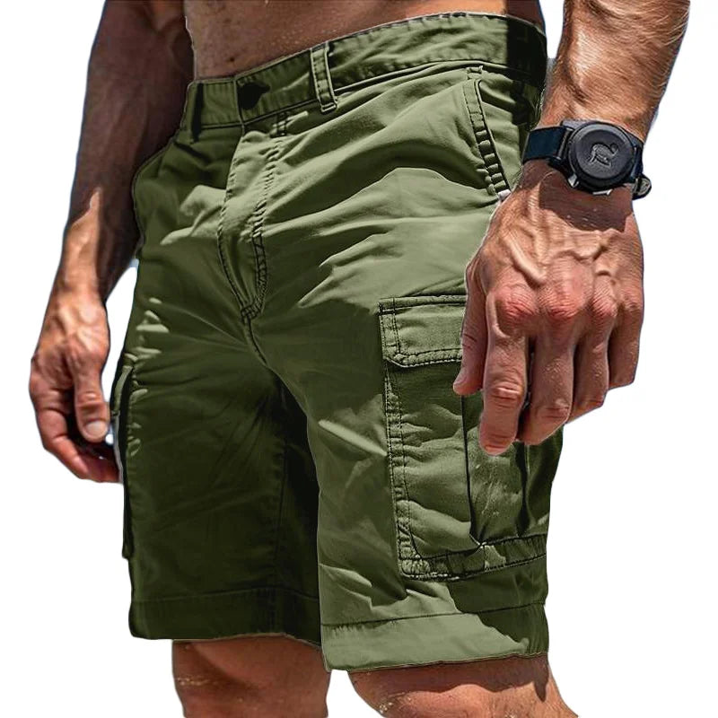 Men's Multi-Pocket Tactical Cargo Shorts – Durable Beach & Casual Workwear