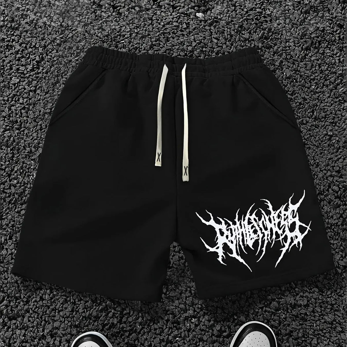 Men's Hot Selling Letter Pattern Printed Drawstring Waist Shorts, Summer Casual Outdoor Sports Shorts