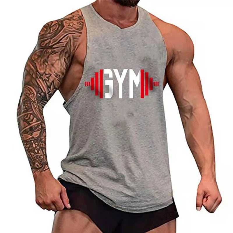 Men’s Athletic Graphic Tank Top – Sleeveless Gym & Workout Vest