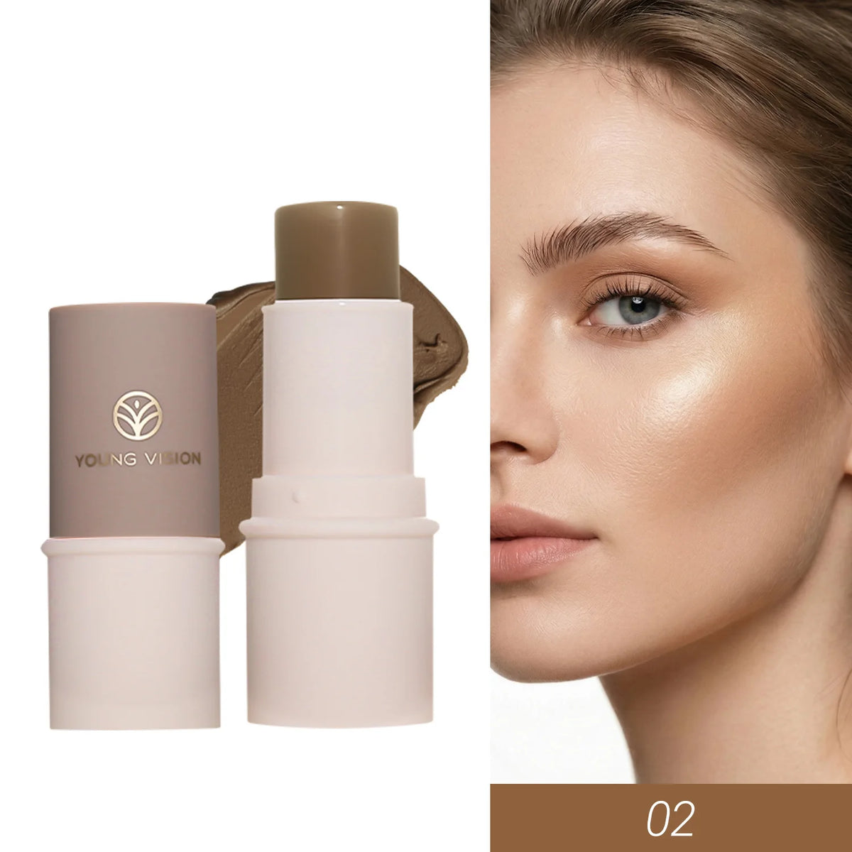 LANGMANNI Tri-Color Multi-Functional Face Brightening Contour Stick Contouring & Brightening Skin-Perfecting Stick